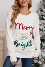 Load image into Gallery viewer, Tinsel Merry and Bright Graphic Christmas Sweater