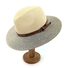 Load image into Gallery viewer, Folding Panama Travel Hat - Mottled/Natural with Belt
