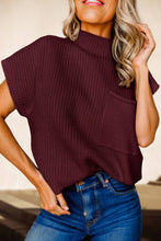 Load image into Gallery viewer, Chic Ribbed Mock Neck Knit Sweater Beige