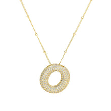 Load image into Gallery viewer, Initial Bubble 18K Gold Necklace