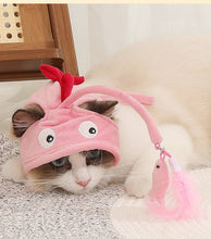 Load image into Gallery viewer, Moo - Feathered Cat Hat