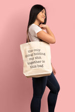 Load image into Gallery viewer, Shit Together Tote Bag (funny mom grocery unique canvas)