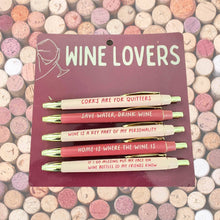Load image into Gallery viewer, Wine Lovers Pen Set funny, wine, winery, gift, unique