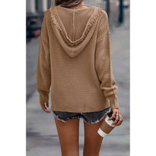 Load image into Gallery viewer, Causal V Neck Loose Fit Hoodie Top: BLACK / M
