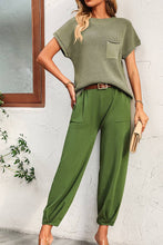 Load image into Gallery viewer, Plain Cozy Knit Top With Joggers Pant 2pcs Set