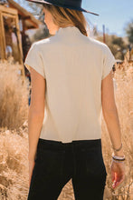 Load image into Gallery viewer, Fall Patch Pocket Rib Knit Short Sleeve Sweater*S-2XL