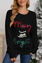 Load image into Gallery viewer, Tinsel Merry and Bright Graphic Christmas Sweater