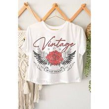 Load image into Gallery viewer, VINTAGE WILD HEART GRAPHIC CROP TOP