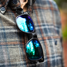 Load image into Gallery viewer, Bottle Opener Sunglasses - Matte Black w/ Olivine Lenses