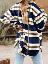 Load image into Gallery viewer, Women's Plaid Button Flannel Shirt Jacket