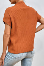 Load image into Gallery viewer, Chic Ribbed Mock Neck Knit Sweater Beige