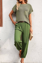 Load image into Gallery viewer, Plain Cozy Knit Top With Joggers Pant 2pcs Set