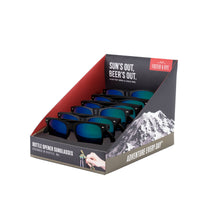 Load image into Gallery viewer, Bottle Opener Sunglasses - Matte Black w/ Olivine Lenses