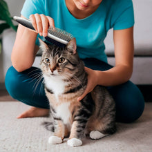 Load image into Gallery viewer, Ocean Plastic by PT Double-Sided Oval Pet Grooming Brush