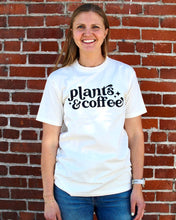 Load image into Gallery viewer, Plants & Coffee | Graphic Tee | Gifts for Plant Lovers: Small / Juniper Green