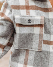 Load image into Gallery viewer, Women's Plaid Button Flannel Shirt Jacket