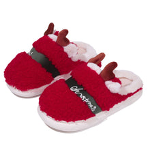 Load image into Gallery viewer, Christmas Deer Plush Comfort Home Slippers