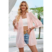 Load image into Gallery viewer, Open Front Drape See Through Cardigan: BEIGE