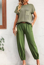 Load image into Gallery viewer, Plain Cozy Knit Top With Joggers Pant 2pcs Set