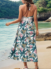 Load image into Gallery viewer, Plant Print Camisole Holiday Dress: White