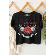 Load image into Gallery viewer, VINTAGE WILD HEART GRAPHIC CROP TOP