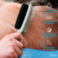 Load image into Gallery viewer, Ocean Plastic by PT Double-Sided Oval Pet Grooming Brush