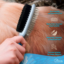 Load image into Gallery viewer, Ocean Plastic by PT Double-Sided Oval Pet Grooming Brush