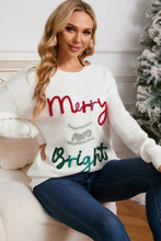 Load image into Gallery viewer, Tinsel Merry and Bright Graphic Christmas Sweater