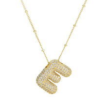 Load image into Gallery viewer, Initial Bubble 18K Gold Necklace
