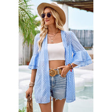 Load image into Gallery viewer, Open Front Drape See Through Cardigan: BEIGE