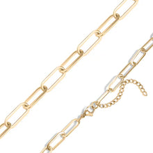 Load image into Gallery viewer, 18K Gold Stainless Steel Paperclip Chain Necklace