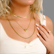 Load image into Gallery viewer, 18K Gold Heart Layered Necklace Set