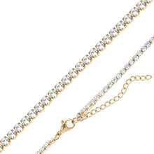 Load image into Gallery viewer, 18K Gold Stainless Steel CZ Tennis Chain Necklace