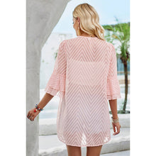 Load image into Gallery viewer, Open Front Drape See Through Cardigan: BEIGE