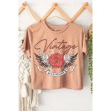 Load image into Gallery viewer, VINTAGE WILD HEART GRAPHIC CROP TOP