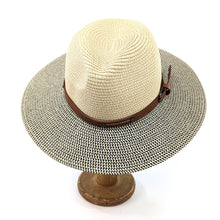 Load image into Gallery viewer, Folding Panama Travel Hat - Mottled/Natural with Belt