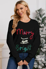 Load image into Gallery viewer, Tinsel Merry and Bright Graphic Christmas Sweater