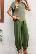 Load image into Gallery viewer, Plain Cozy Knit Top With Joggers Pant 2pcs Set