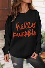 Load image into Gallery viewer, Hello Pumpkin Letter Knit Sweater