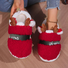 Load image into Gallery viewer, Christmas Deer Plush Comfort Home Slippers
