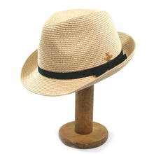 Load image into Gallery viewer, Trilby Style with Bee Detail Foldable Hat (with Bag)