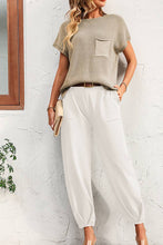 Load image into Gallery viewer, Plain Cozy Knit Top With Joggers Pant 2pcs Set