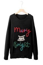 Load image into Gallery viewer, Tinsel Merry and Bright Graphic Christmas Sweater