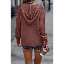 Load image into Gallery viewer, Causal V Neck Loose Fit Hoodie Top: BLACK / M