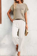 Load image into Gallery viewer, Plain Cozy Knit Top With Joggers Pant 2pcs Set