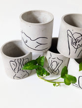 Load image into Gallery viewer, Seconds Sale Handrawn Concrete Planters
