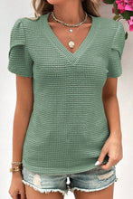 Load image into Gallery viewer, Klein Waffle Knit V-Neck Top White / S
