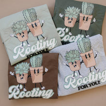 Load image into Gallery viewer, Rooting For You Crewneck Sweatshirt: Fatigue Green / M

