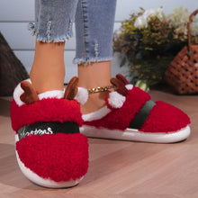 Load image into Gallery viewer, Christmas Deer Plush Comfort Home Slippers
