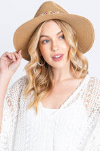 Load image into Gallery viewer, Multi Color Strawband Straw Hat: Beige
